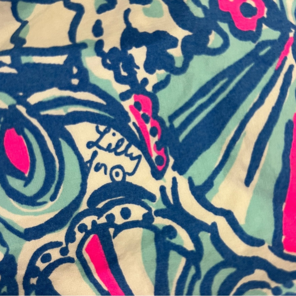 Lilly Pulitzer pink and blue sheath sundress sz 6 - Picture 6 of 8